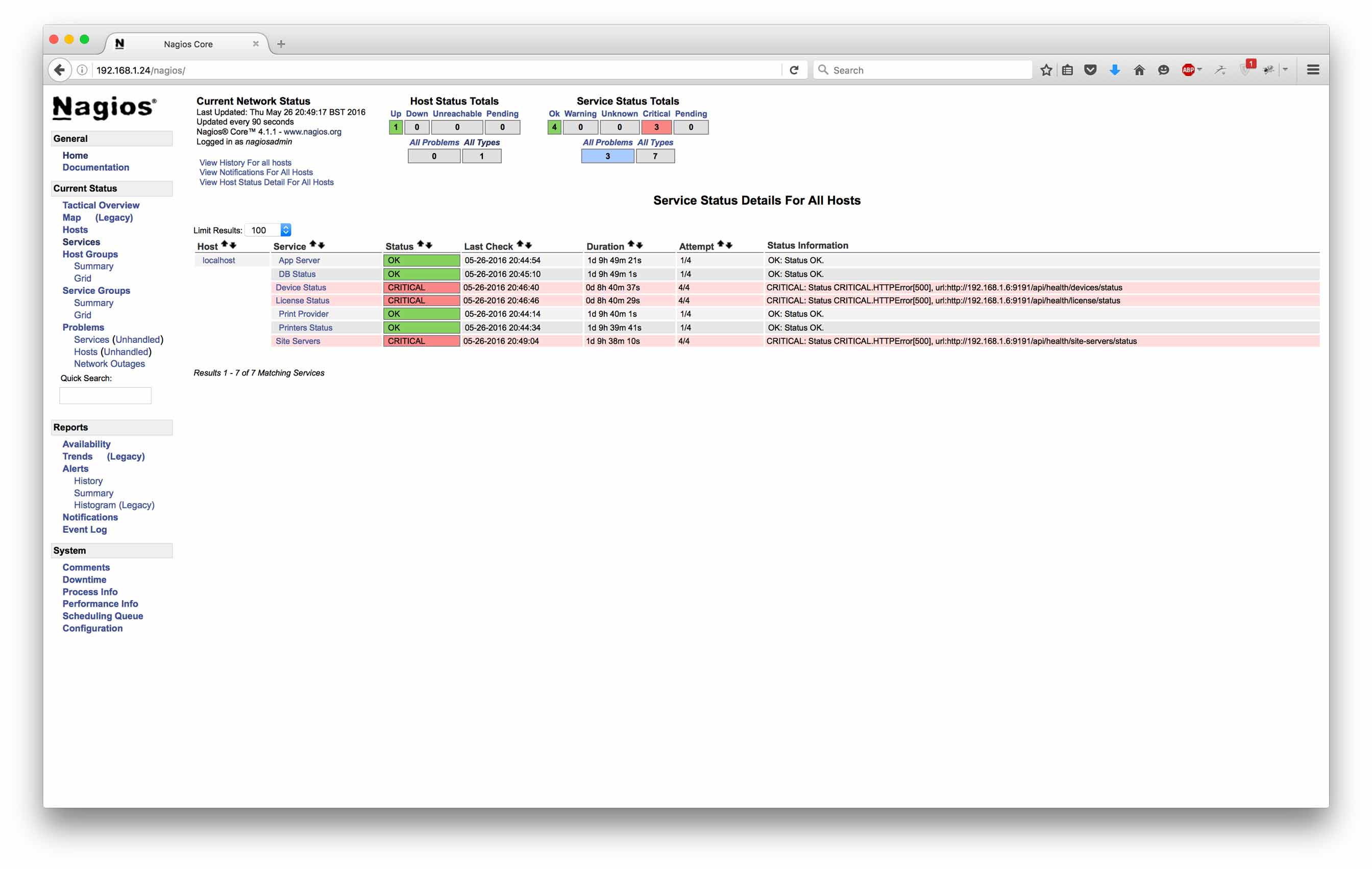 Nagios Server Monitoring