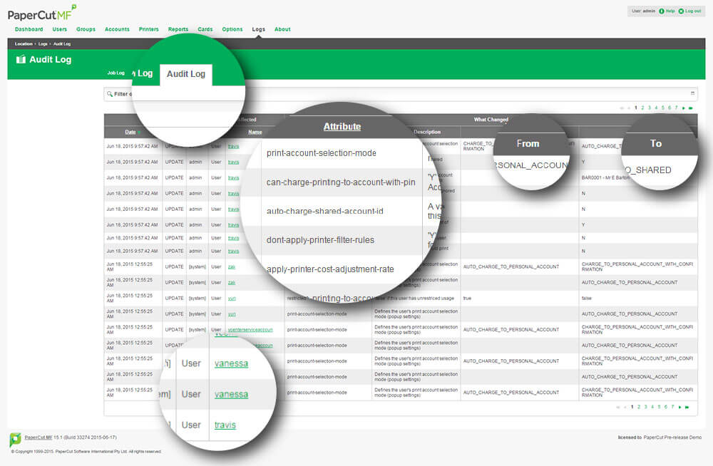 User Auditing
