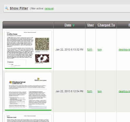 Print archiving