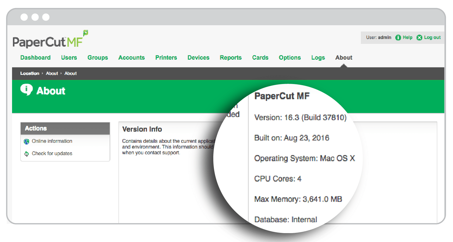 About tab improvments