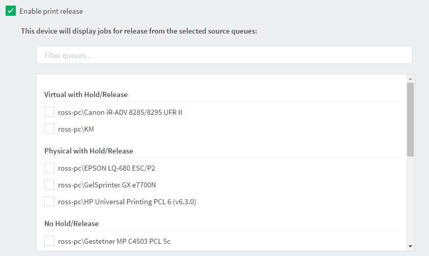 Improved Secure Print and Find-Me configuration
