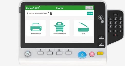 Flexible login experience on Konica Minolta MFDs