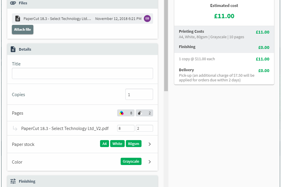 Job Ticketing Pricing