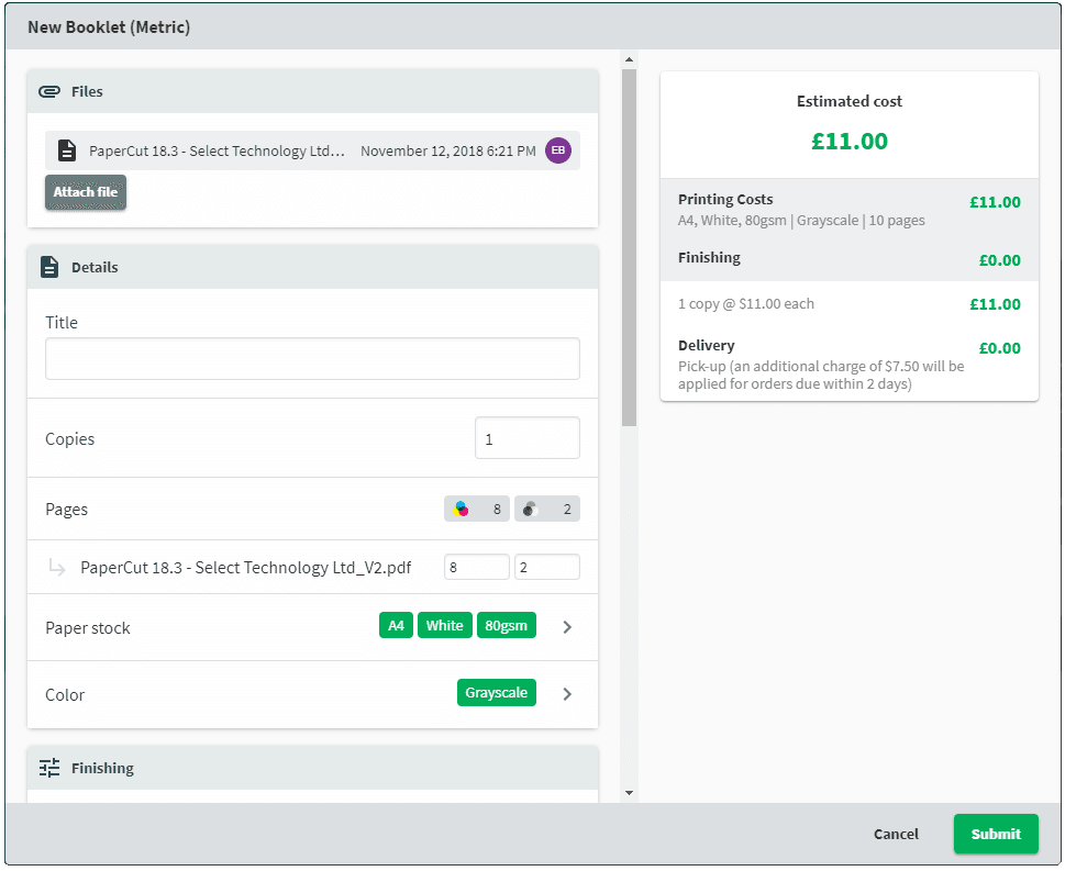 Job Ticketing Pricing